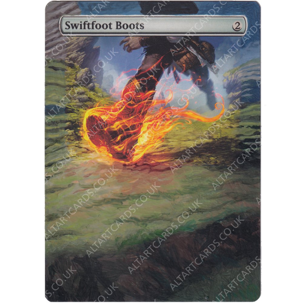 mtg cards like swiftfoot boots Altered Art