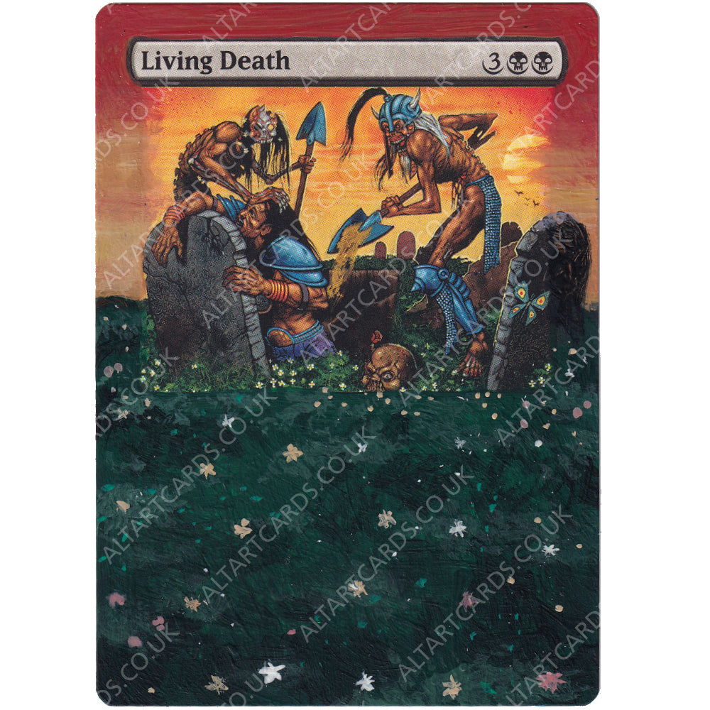 mtg cards like living death Altered Art