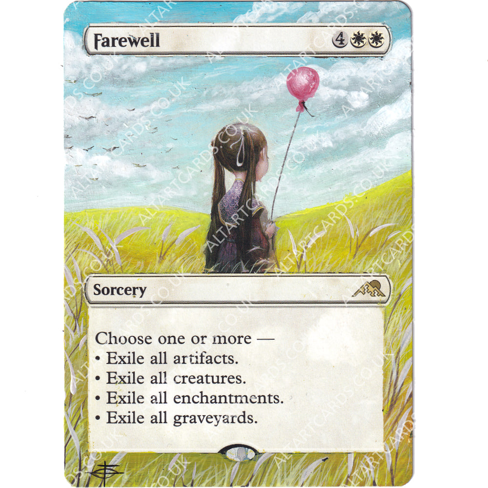 farewell mtg card Altered Art