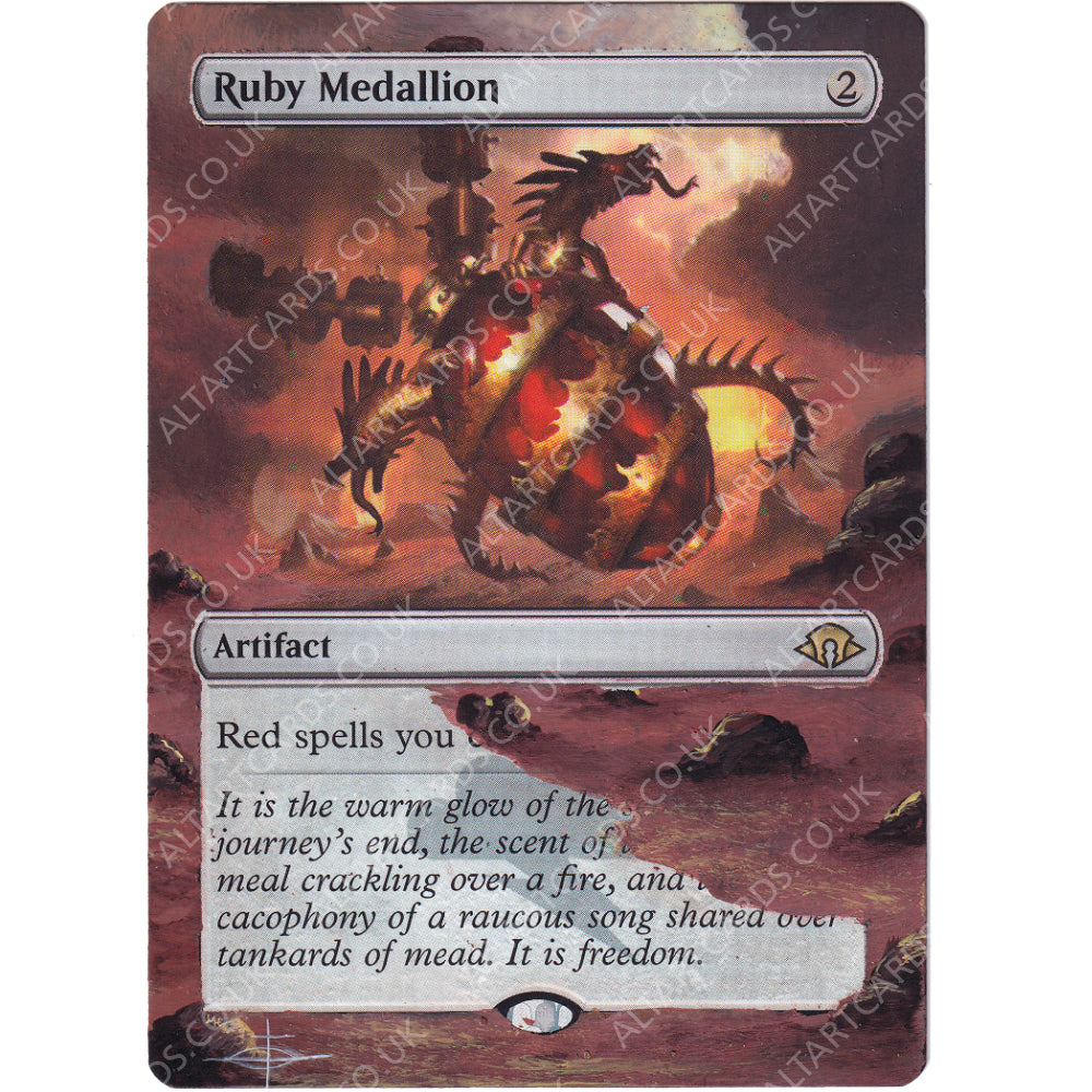 Altered Art - Ruby Medallion