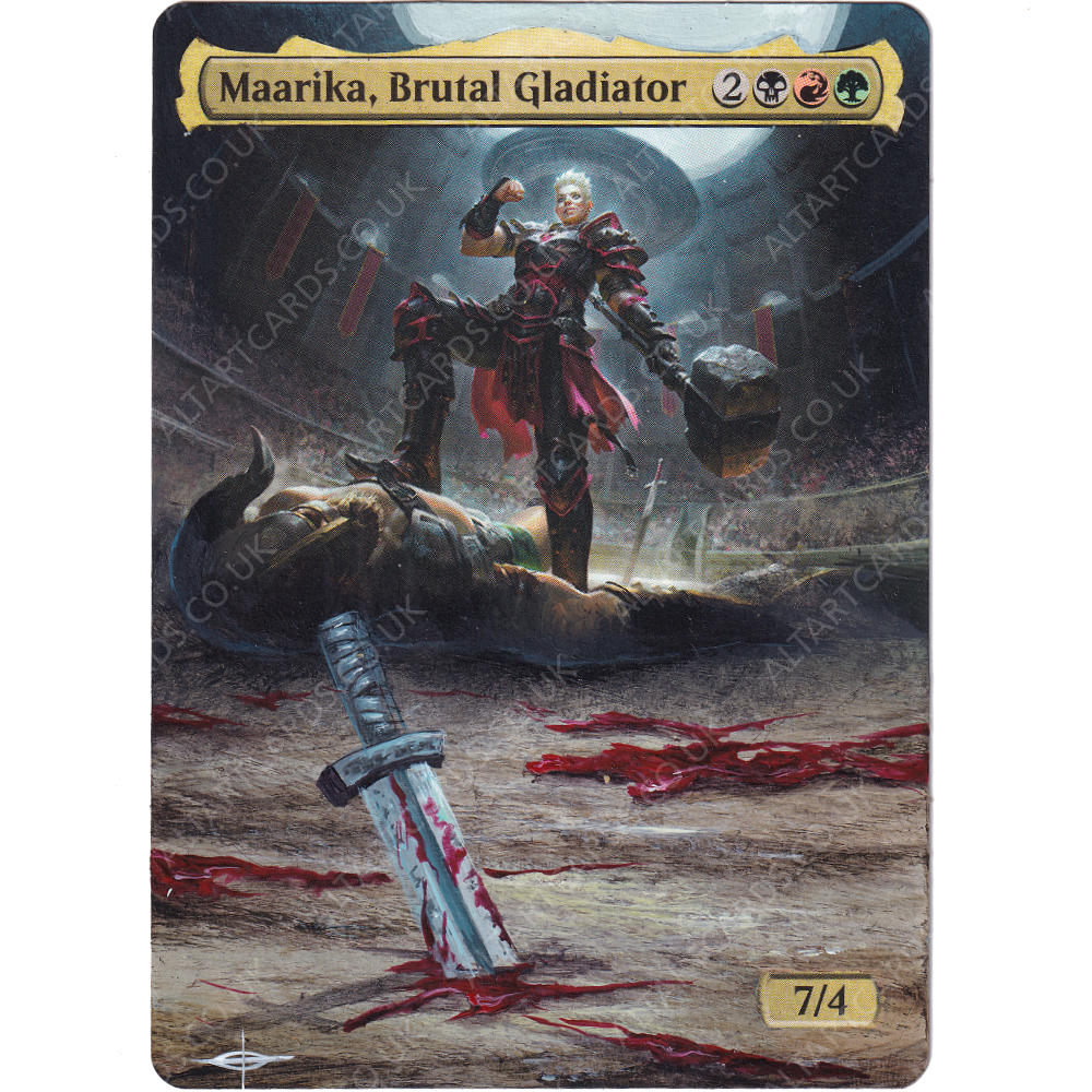Altered Art - Maarika, Brutal Gladiator (Commission)