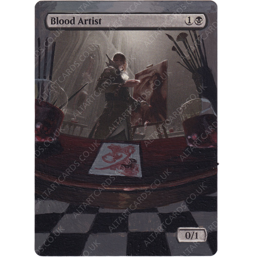 mtg cards like blood artist Altered Art
