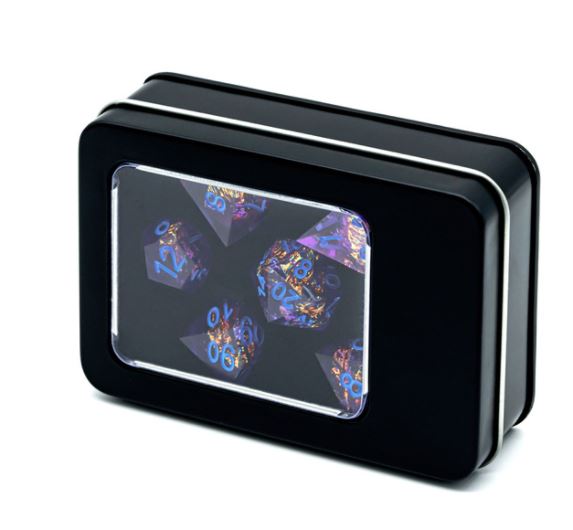 Dice Tin - Windowed Black