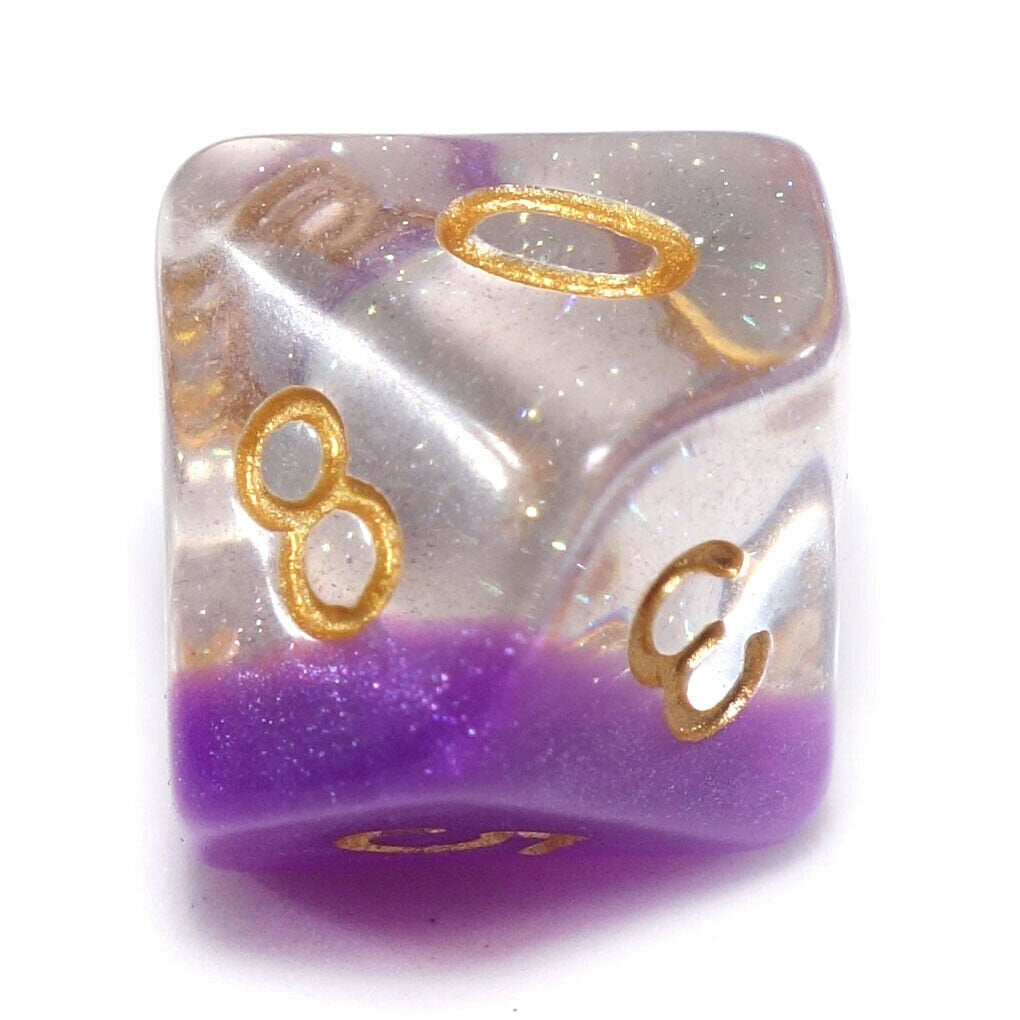 7 Dice Poly Set - Snowglobe Purple