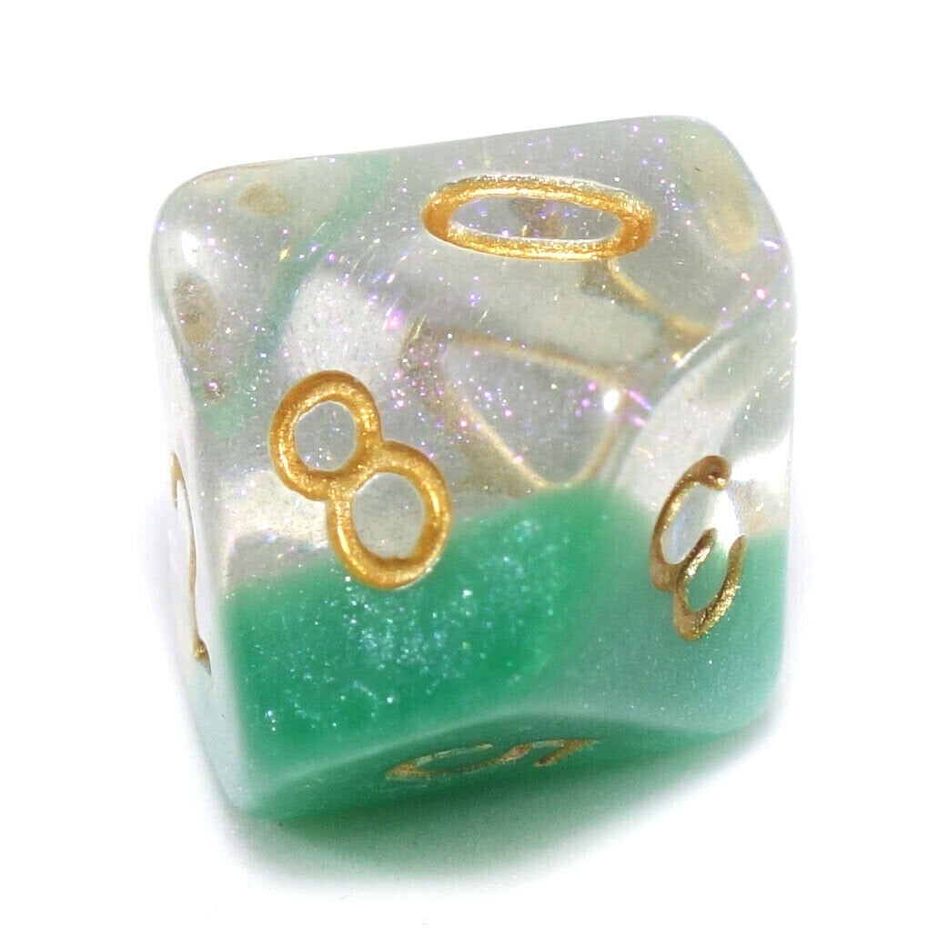 7 Dice Poly Set - Snowglobe Green