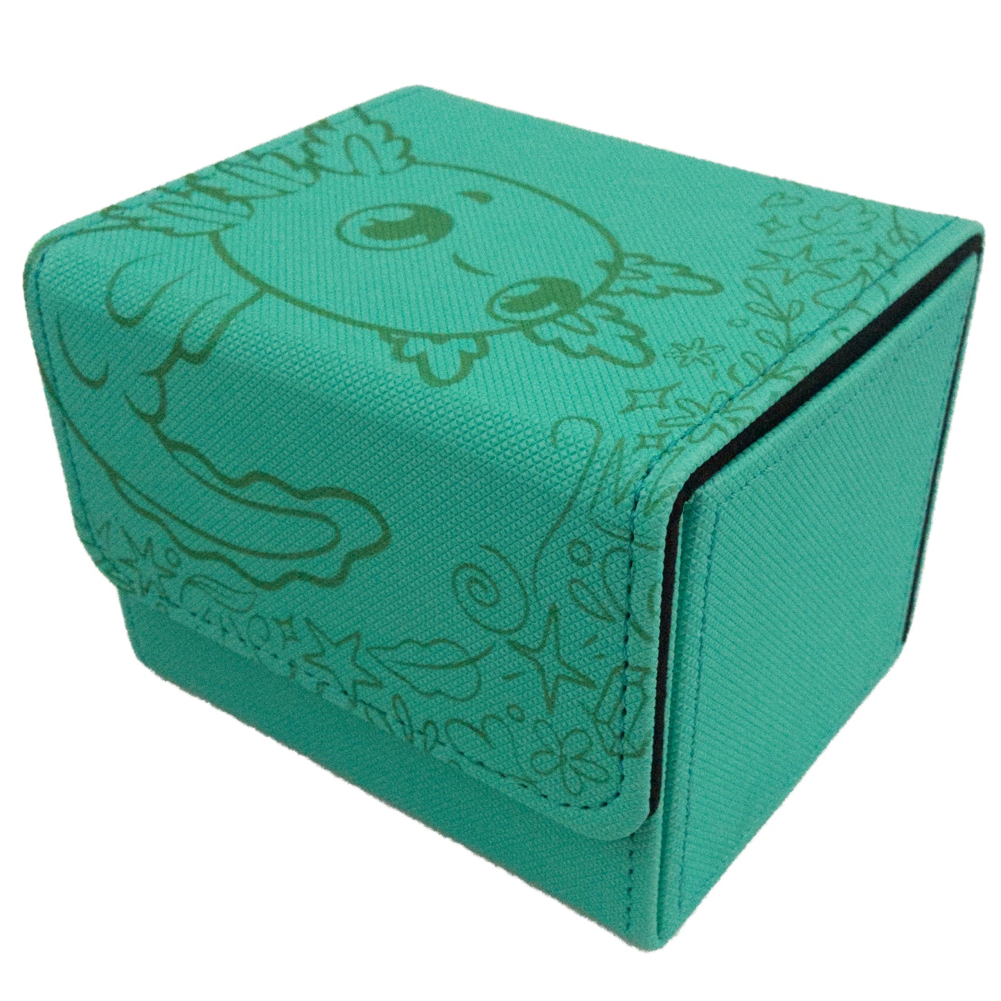 Art Deck Box - Cute Axolotl Bordered - Aqua