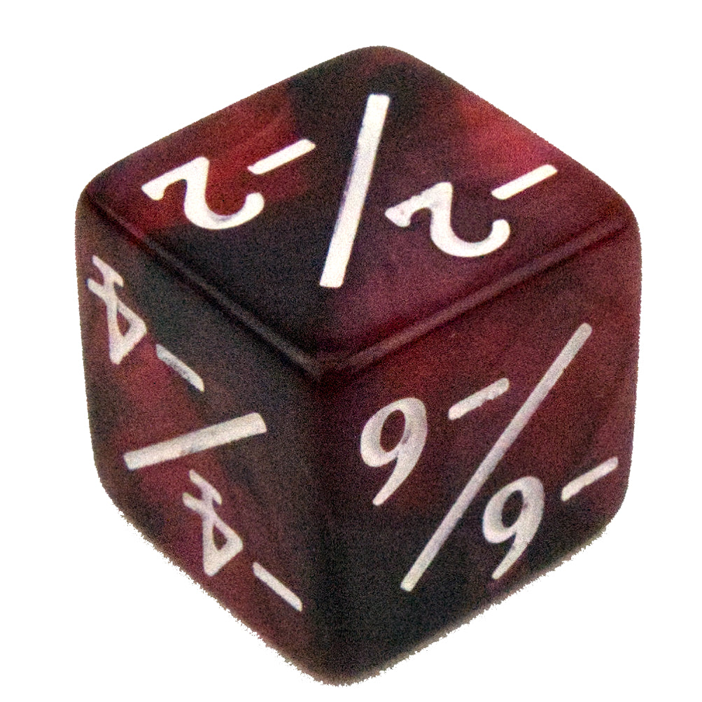 Token Dice x5 - 16mm -/- - Pearl Dark Red (White)