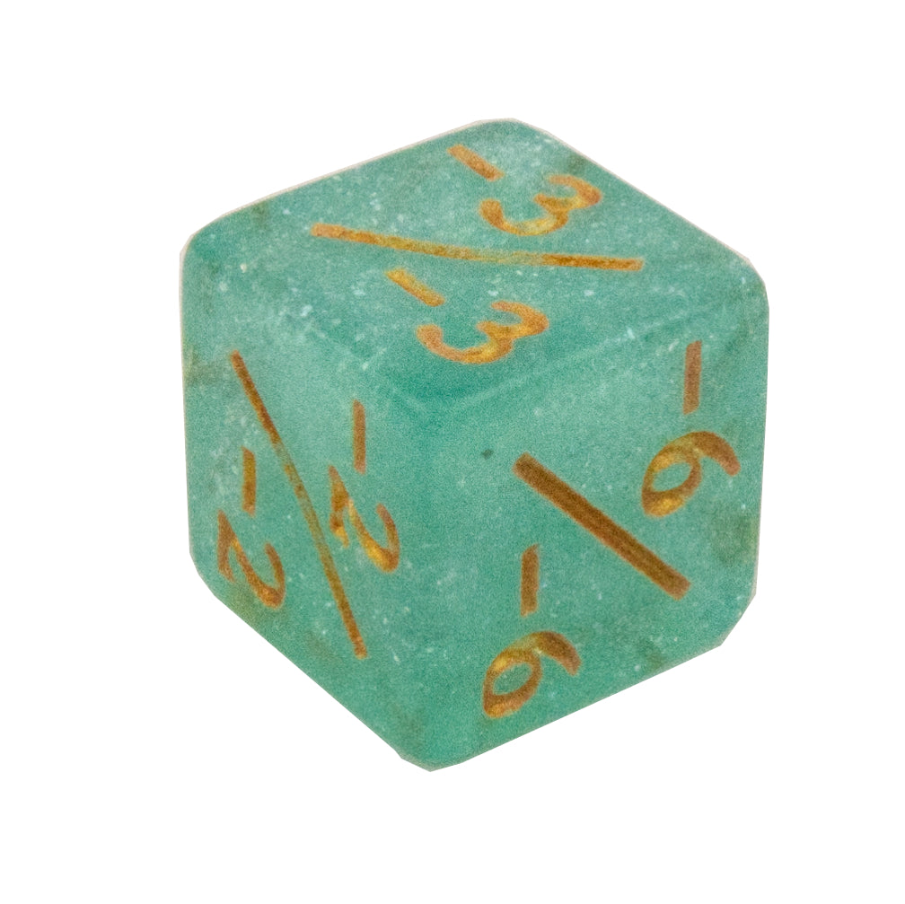 Token Dice x5 - 12mm - Glitter Aqua (Gold) -1/-1