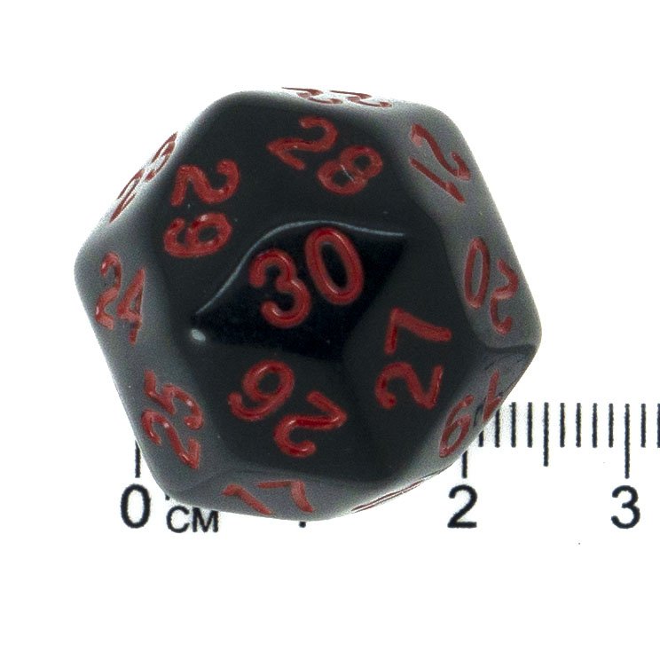 D30 - Spin Down - Black (Red)