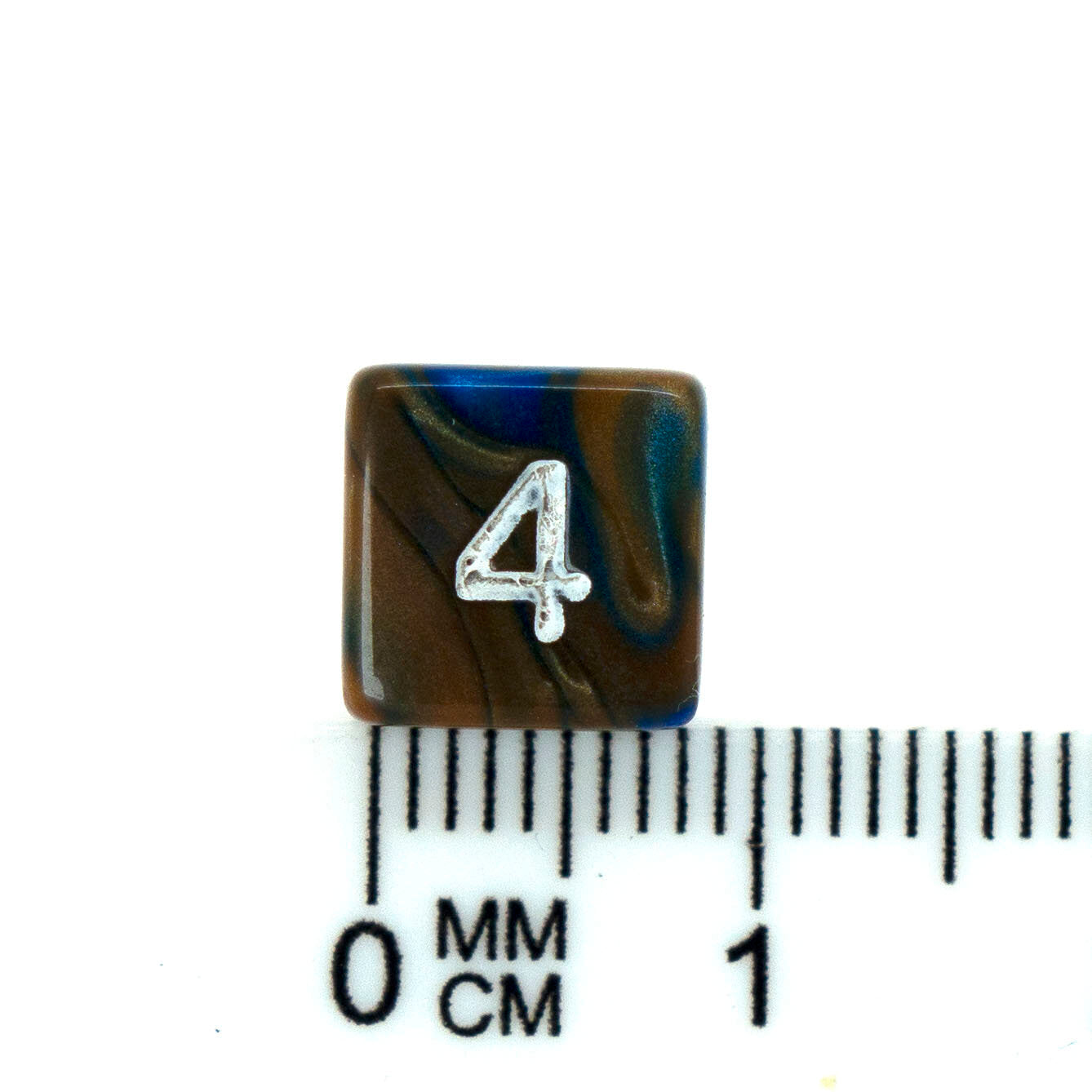 7 Dice Poly Set - MINI Blend - Blue/Brown