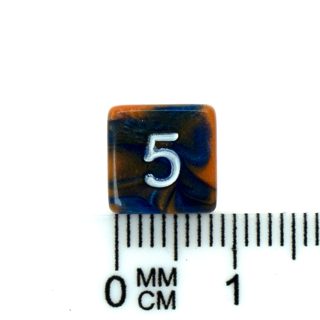 7 Dice Poly Set - MINI Blend - Blue/Orange