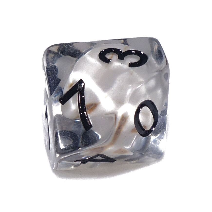 7 Dice Poly Set - SKULL - Bone