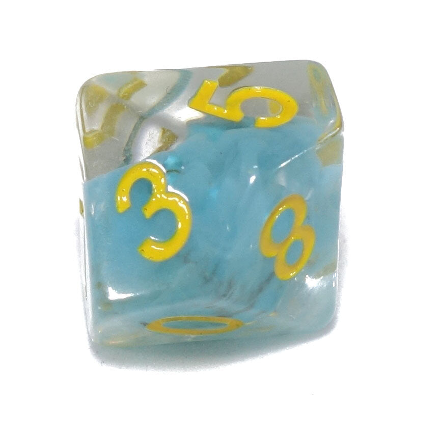 7 Dice Poly Set - SKULL - Terquoise