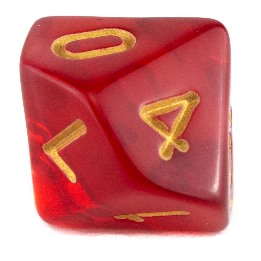 7 Dice Poly Set - Soapstone Red