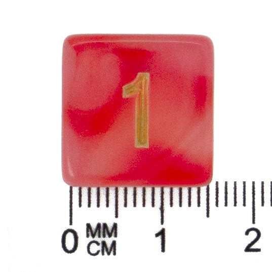 7 Dice Poly Set - Soapstone Red