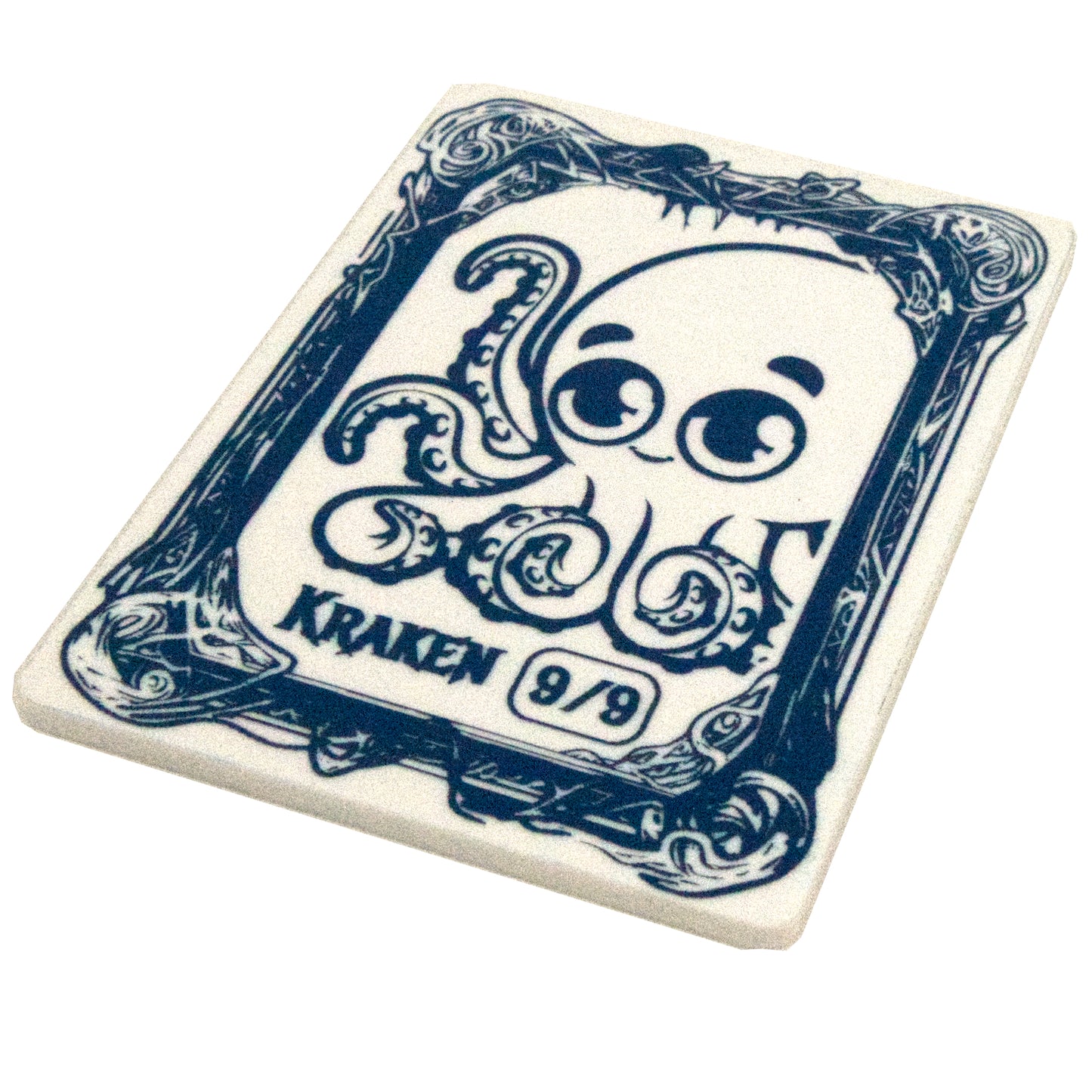Acrylic Token - Kraken 9/9 - White (Blue)