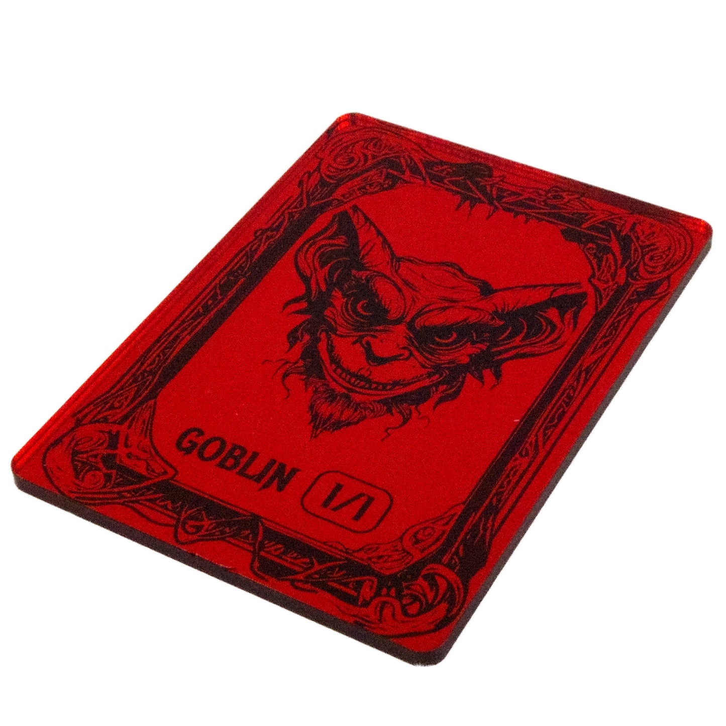 Acrylic Token - Goblin 1/1 - Mirror Red