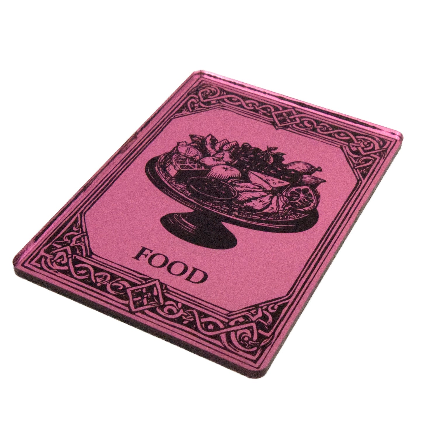 Acrylic Token - Food - Mirror Pink