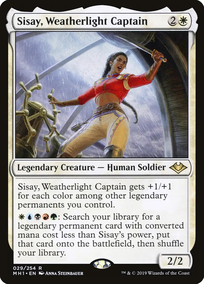 Altered Art - Sisay, Weatherlight Captain (Commission)