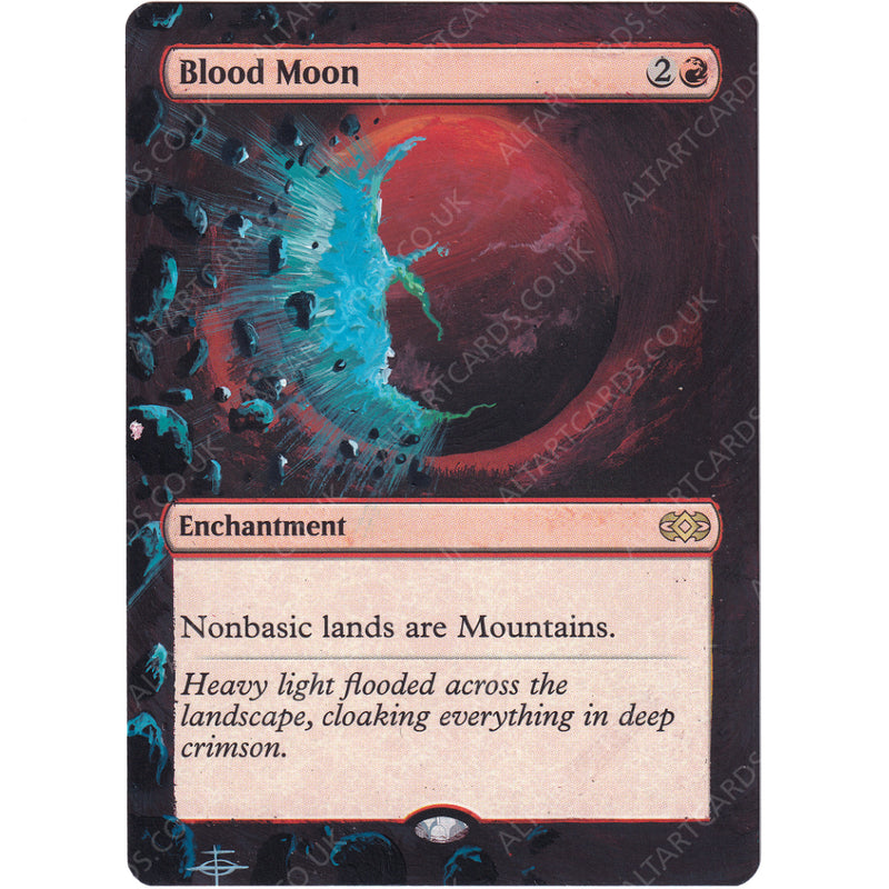mtg cards like blood moon Altered Art Enchanting Tales (WOT) #40 Fetch Lands Style:Sci-Fi tcg deck box March of the Machine