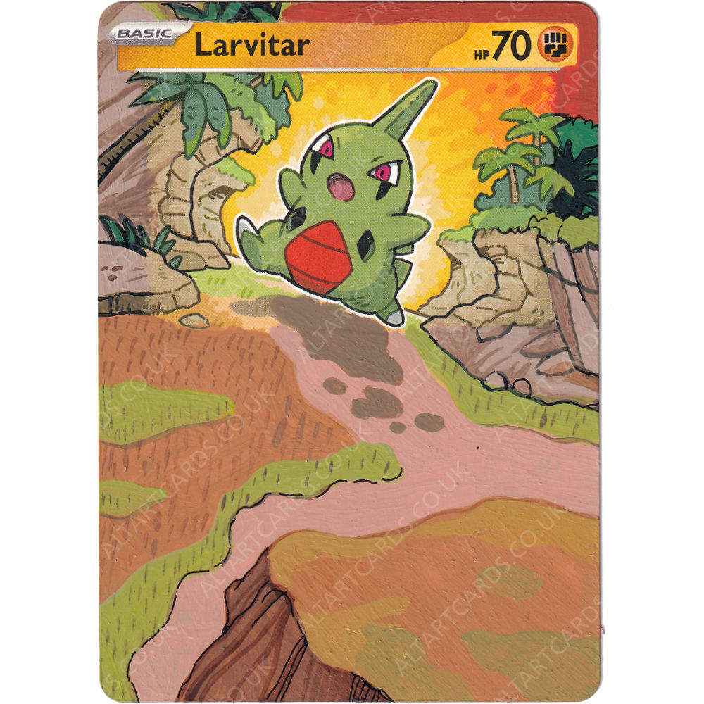 Altered Art - Pokemon Larvitar