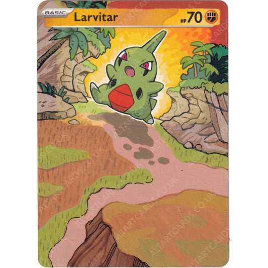 Altered Art - Pokemon Larvitar