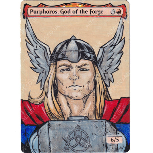 Altered Art - Purphoros, God of the Forge