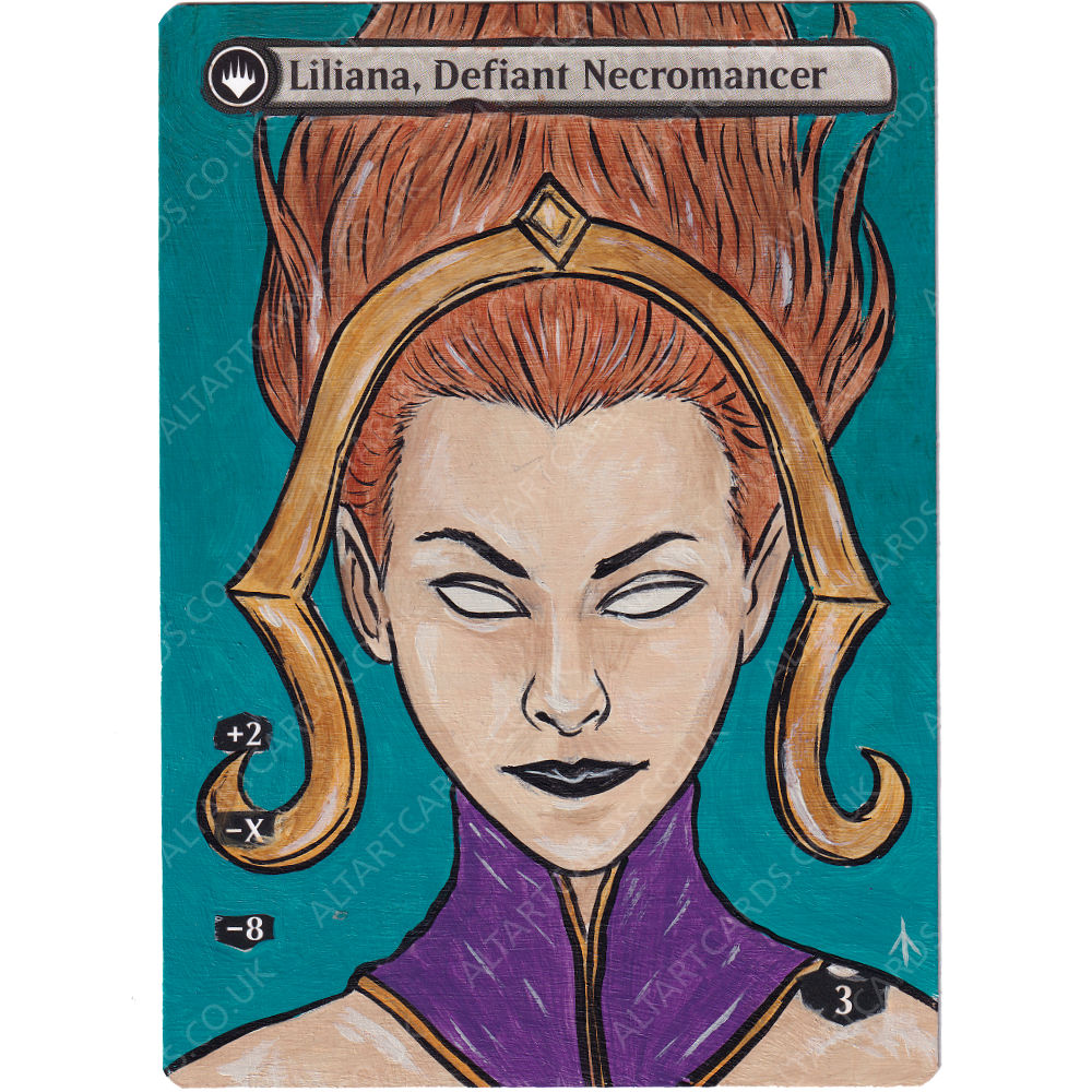 Altered Art - Liliana, Defiant Necromancer
