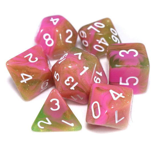 7 Dice Poly Set - Sweets - Apple Taffy