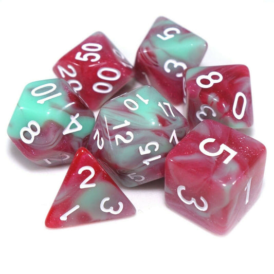 7 Dice Poly Set - Sweets - Strawberry Creme
