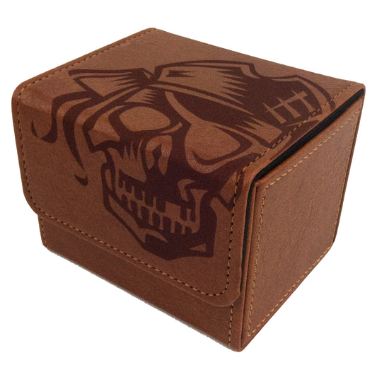 Art Deck Box - Pirate Skull - Leather Brown