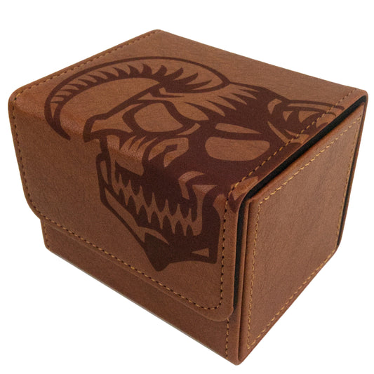 Art Deck Box - Demon Skull - Leather Brown