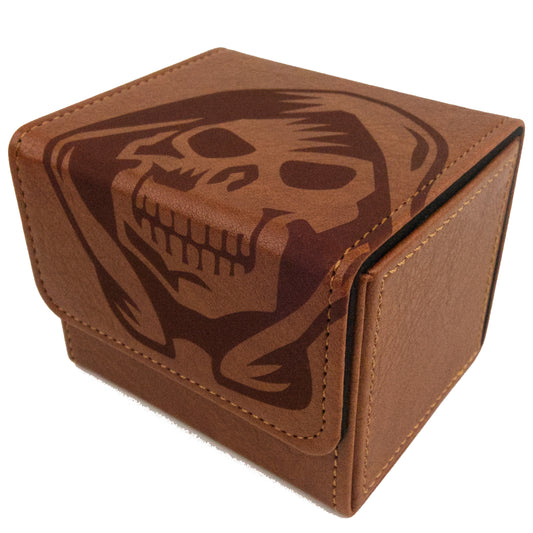 Art Deck Box - Hood Skull - Leather Brown
