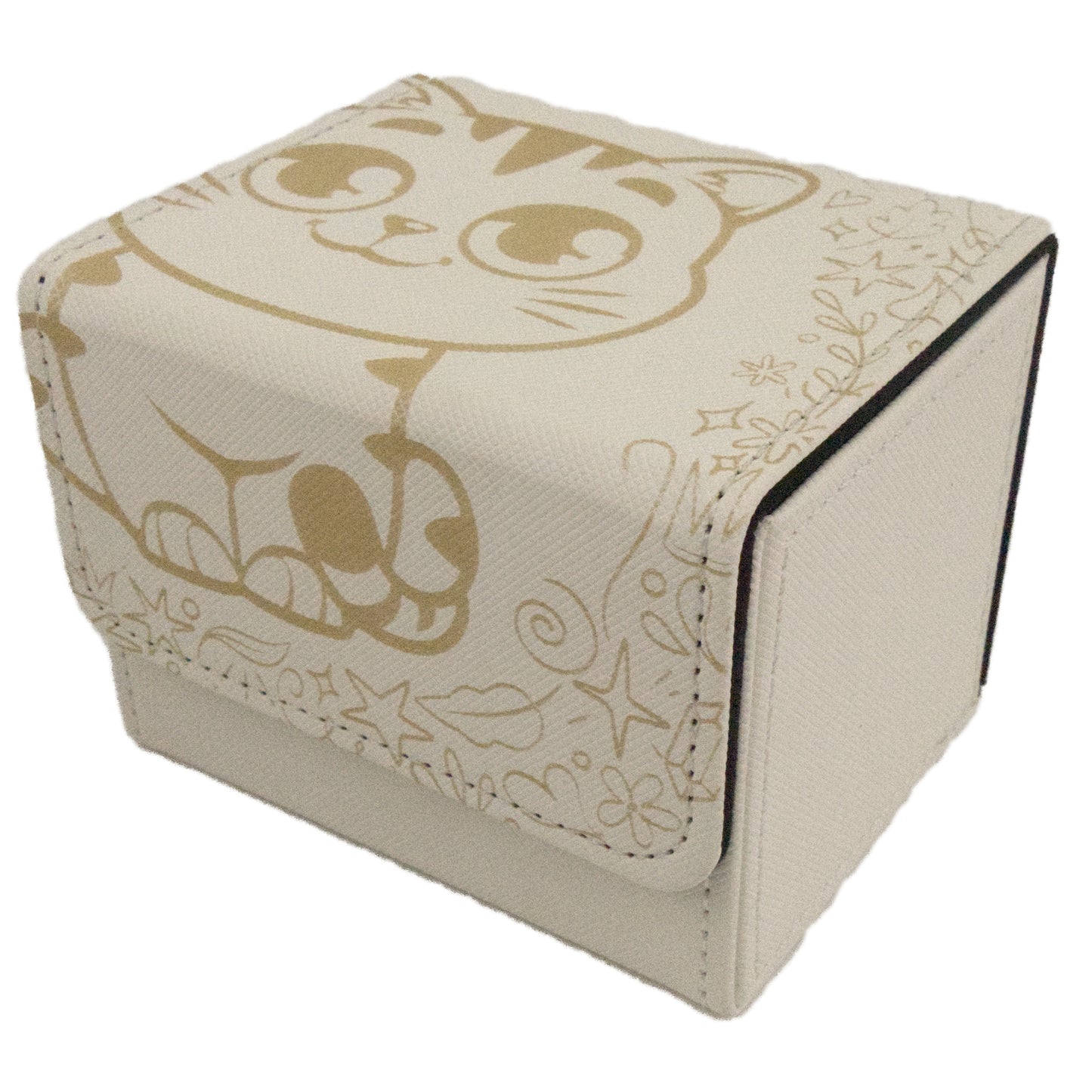 Art Deck Box - Cute Cat Bordered - White