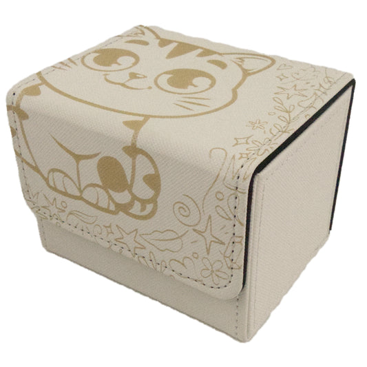 Art Deck Box - Cute Cat Bordered - White