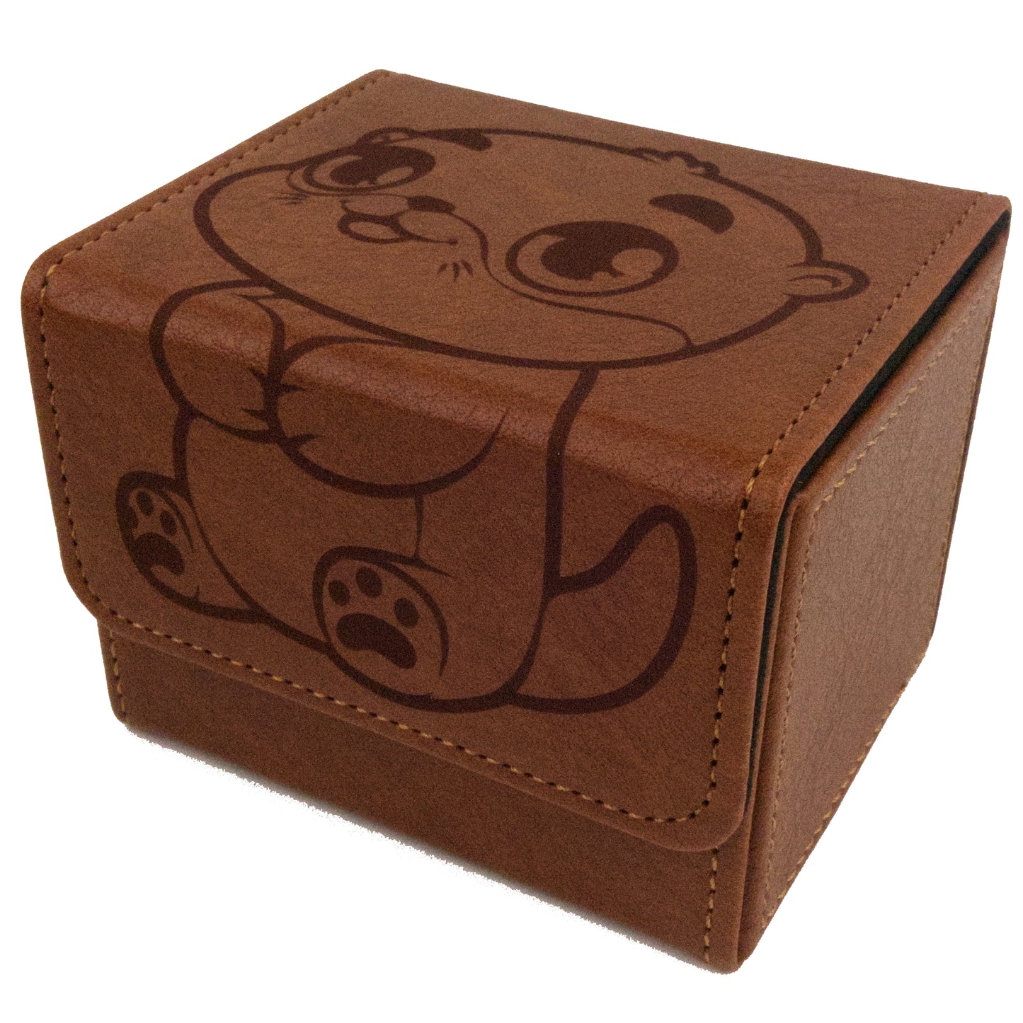 Art Deck Box - Cute Otter - Leather Brown