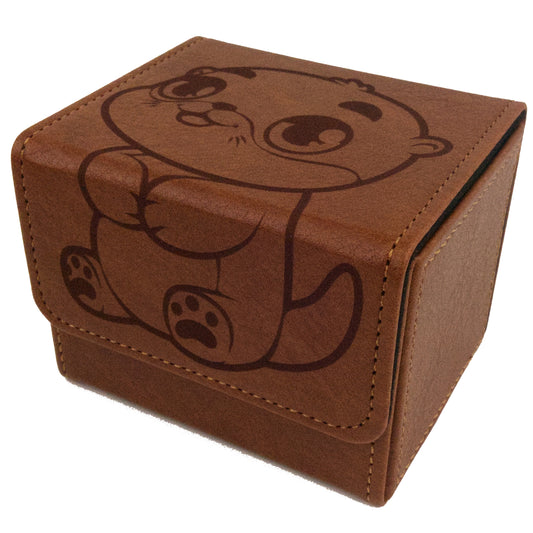 Art Deck Box - Cute Otter - Leather Brown