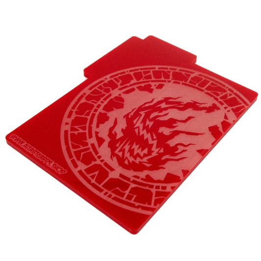Acrylic Card Divider - Flame Mana - Red