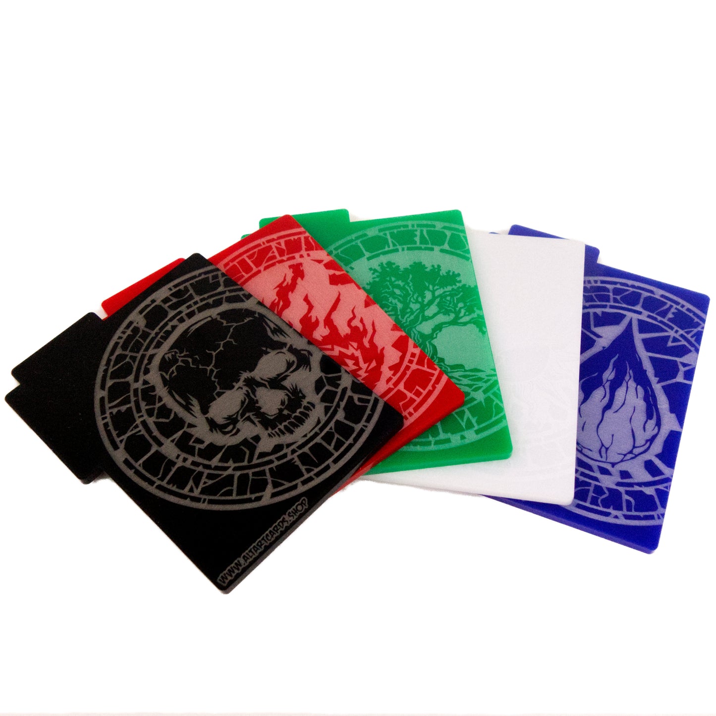 Acrylic Card Divider Set - Mana Colours x5