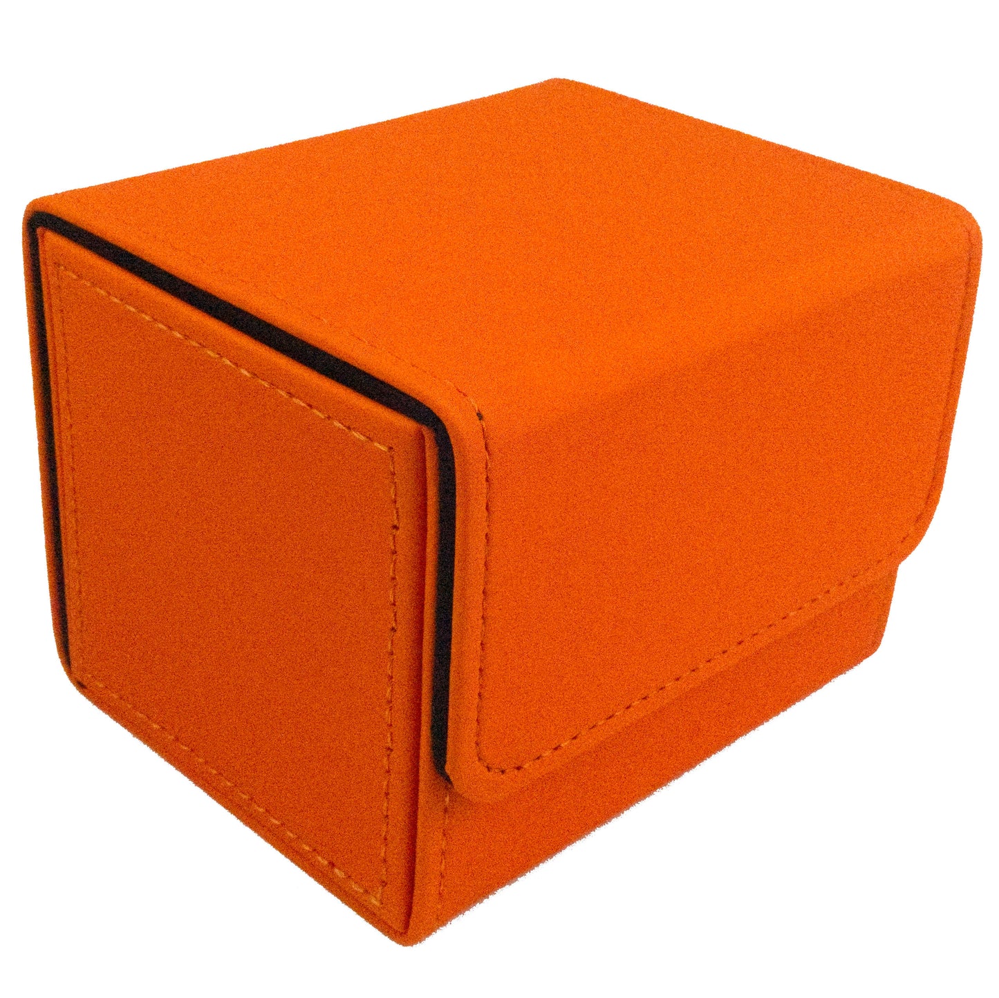 Deck Box - 100 Card Sideload - Smooth Orange (Black)