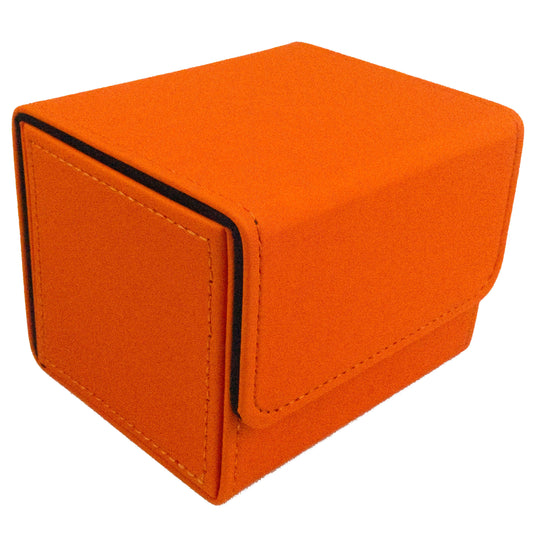 Deck Box - 100 Card Sideload - Smooth Orange (Black)
