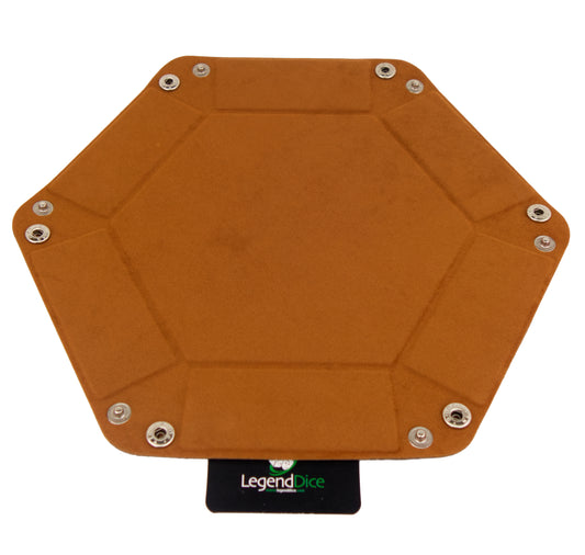 HEX Bonded Dice Tray - Brown