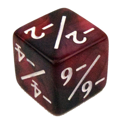 Token Dice x5 - 16mm -/- - Pearl Dark Red (White)