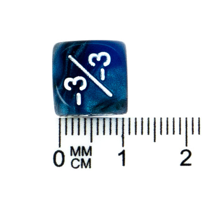 Token Dice x5 - 12mm -/- - Pearl Dark Blue (White)
