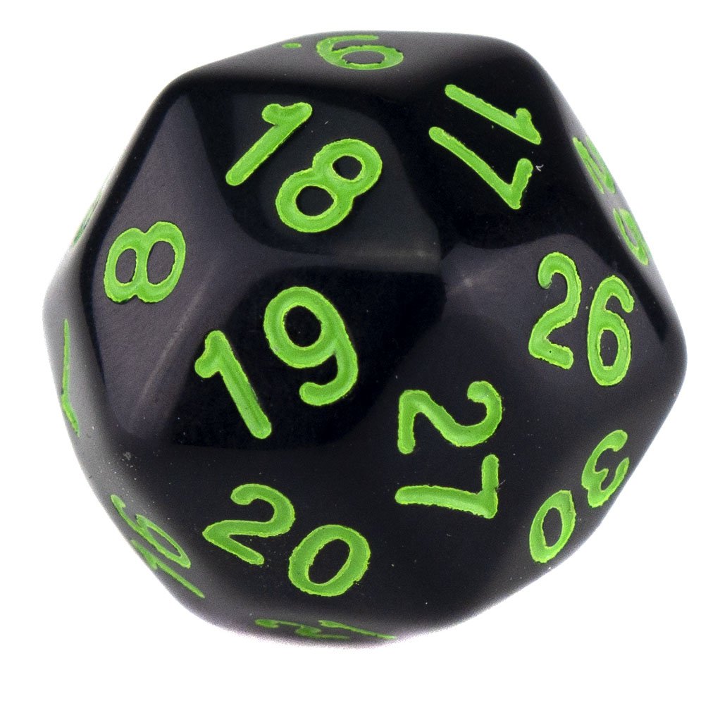 D30 - Spin Down - Black (Green)