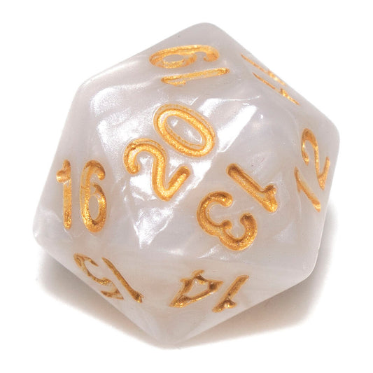 D20 - Spin Down - Pearl White