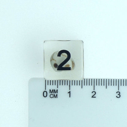 7 Dice Poly Set - SKULL - Bone