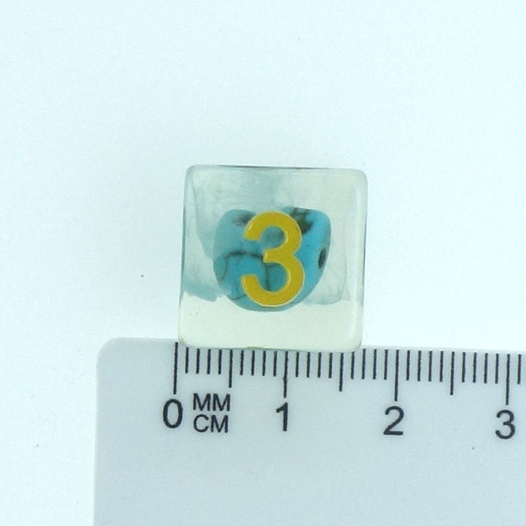 7 Dice Poly Set - SKULL - Terquoise