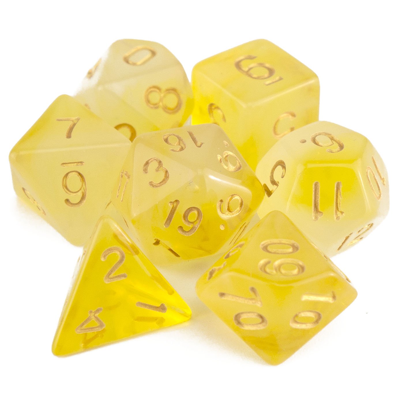 7 Dice Poly Set - Soapstone Yellow