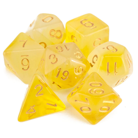 7 Dice Poly Set - Soapstone Yellow